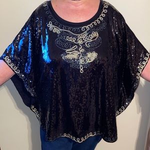 Black Sequence Top